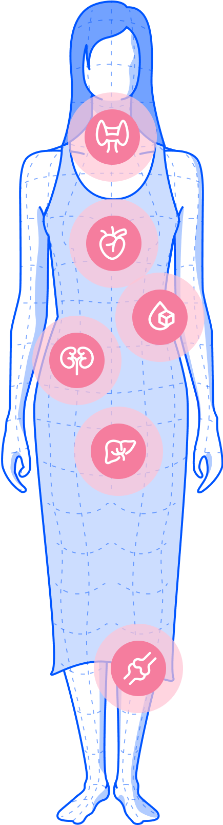 Illustration of a woman's body - Desktop